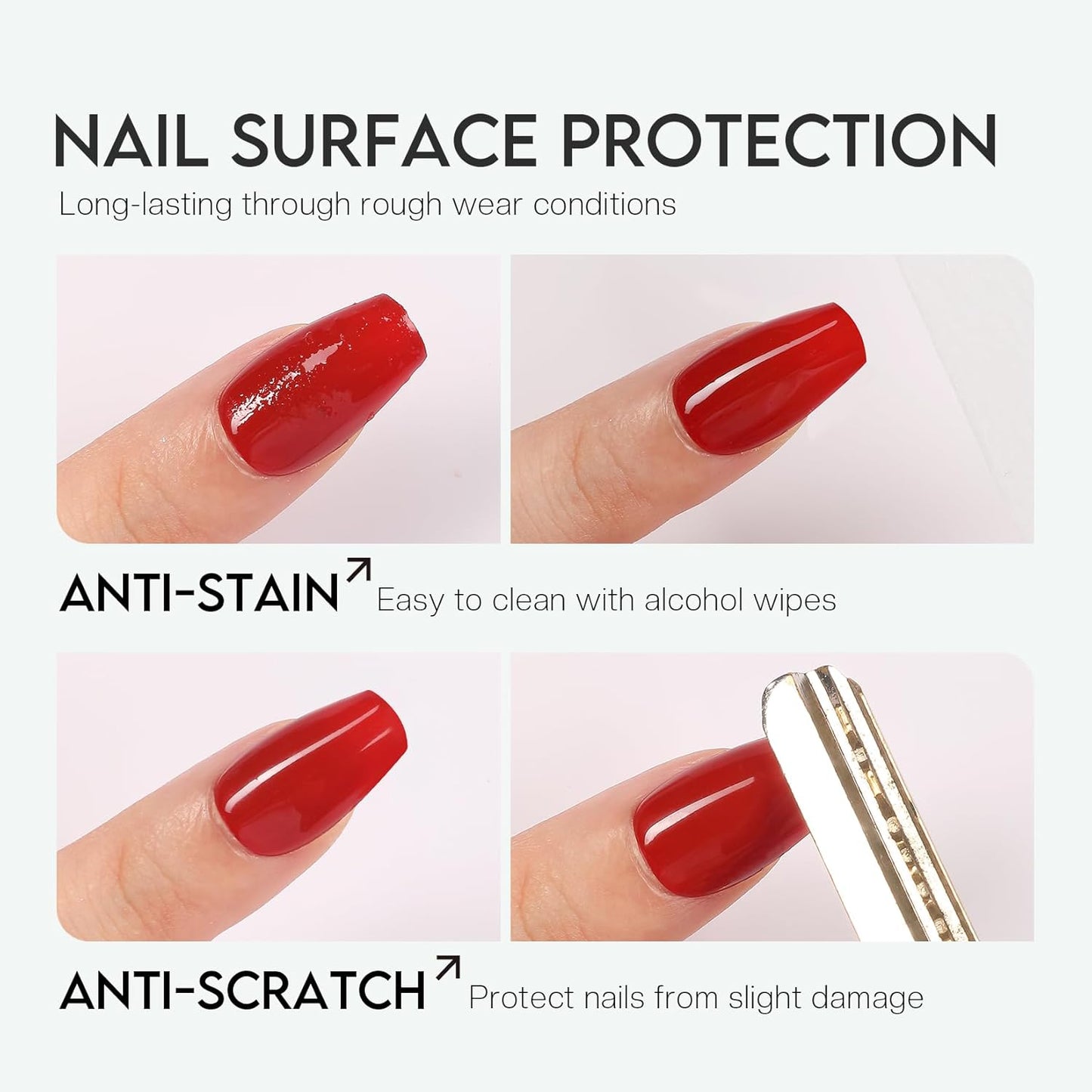 Clear Top Coat Nail Polish - Quick Dry, No Chip, High Shine Finish | Long Lasting Glossy Formula for Salon Quality Manicures