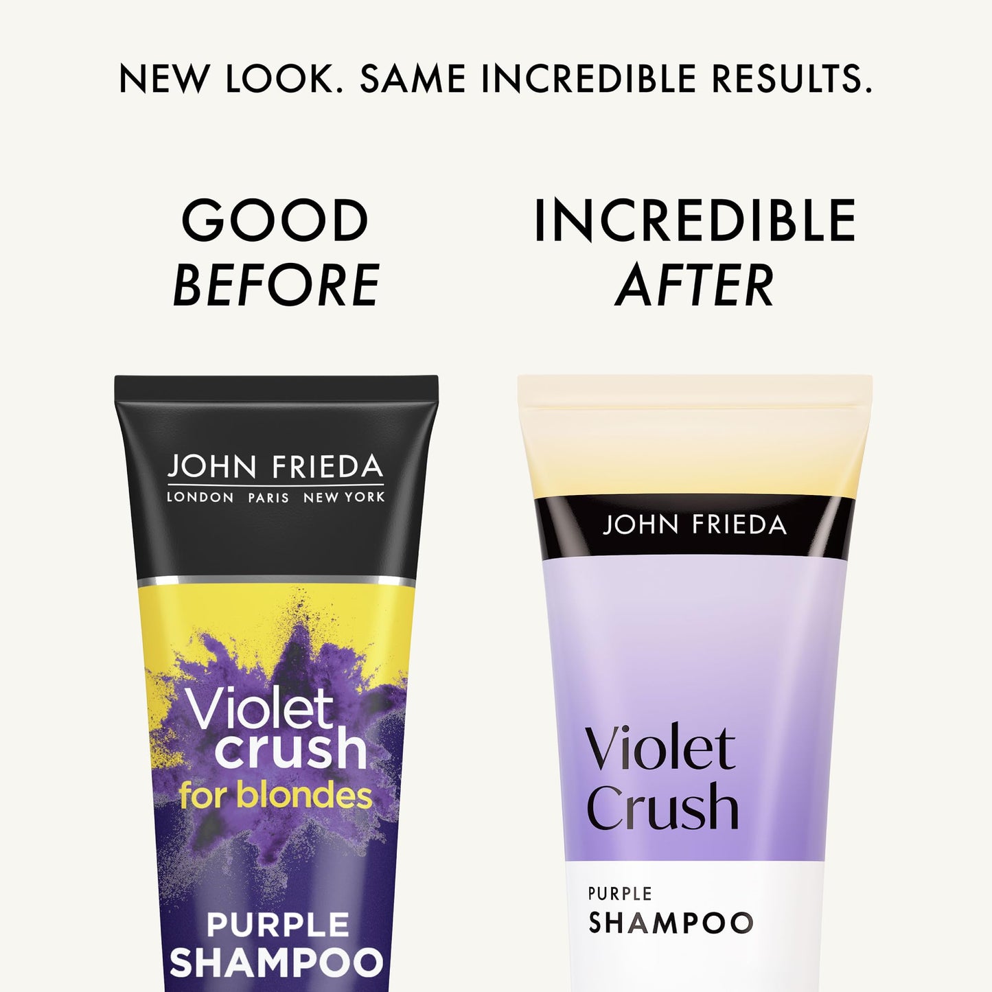 John Frieda 8.3 Ounce Shampoo for Blonde Hair, Violet Crush Purple Shampoo, Neutralizes Brassy Yellow Tones, Blonde Toner for Bleached, Platinum