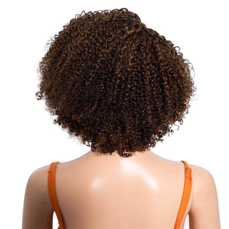 HD Lace Front Wig - 5-Inch Side Part Kinky Curly Human Hair | 180% Density, Brazilian Virgin Hair, 10-Inch Length