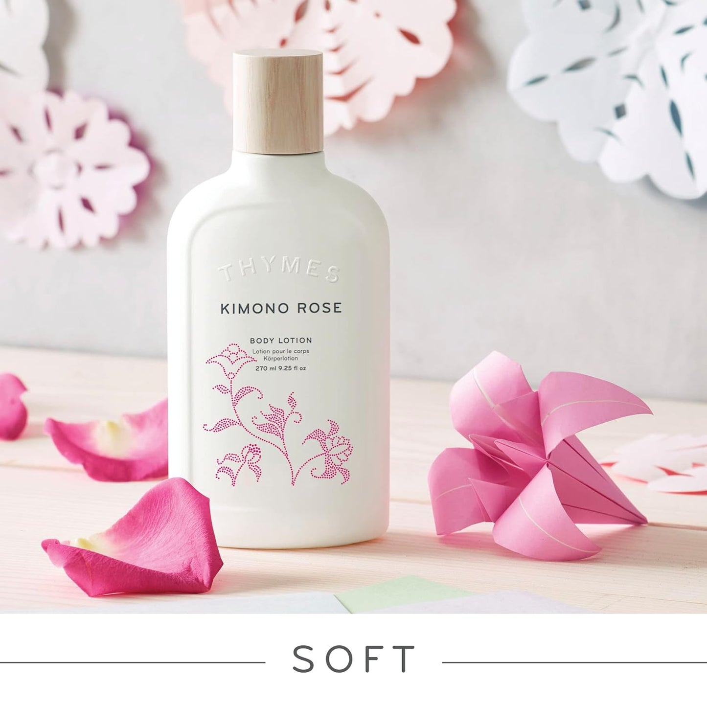 Thymes Hand Cream - Kimono Rose Scent | Moisturizing 3 Fl Oz Lotion