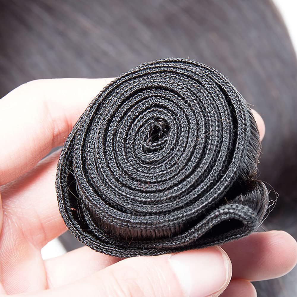 Body Wave Human Hair Bundles 18 Inch Body Single Bundle #1B Natural Black Human Hair Unprocessed Native Virgin Hair 100g Total Double Weft Crochet Human Hair Extensions for Women