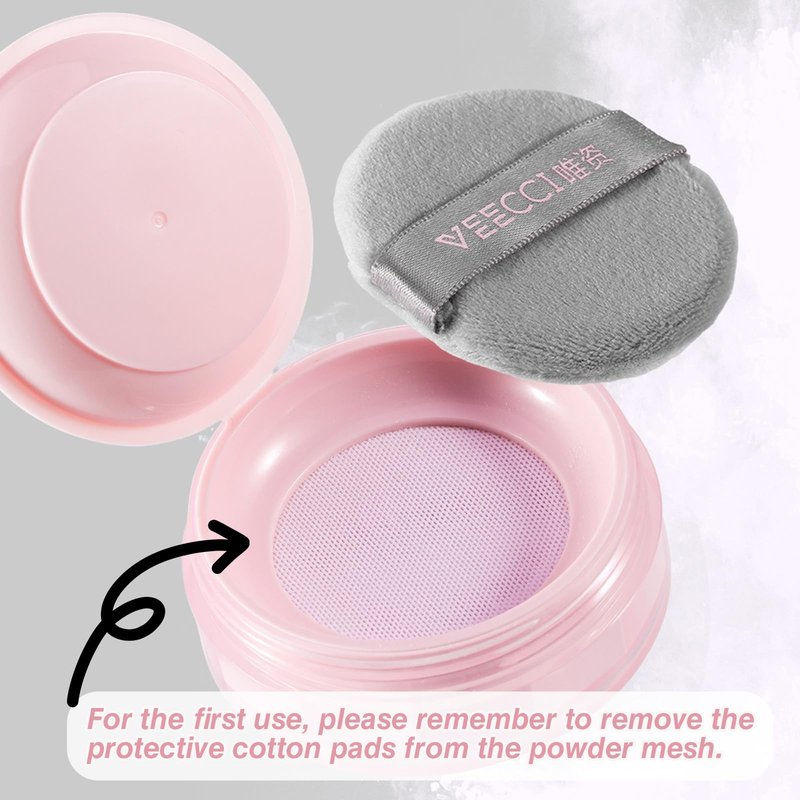 Lilyloria Light Purple Matte Finish Loose Setting Powder Talc-free Tone-up Face Makeup Translucent Dry Oily Skin Controls Shine Lightweight