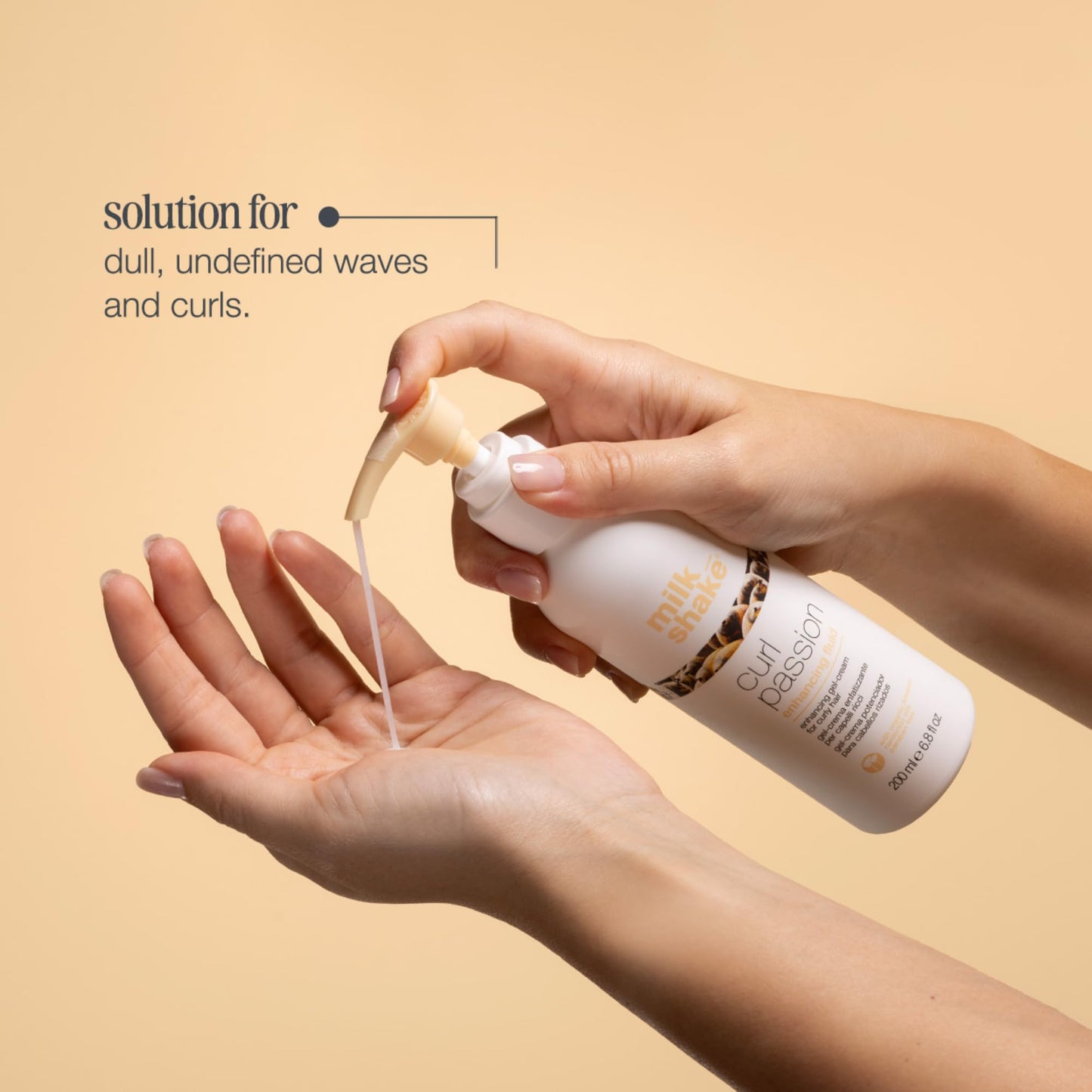 milk_shake Curl Passion Enhancing Fluid | Lightweight Curl Enhancer for All Curl Types | Boosts Definition & Shine | With Babassu Oil, Praxcai Oil & Milk Proteins, 6.8 fl oz / 200 mL