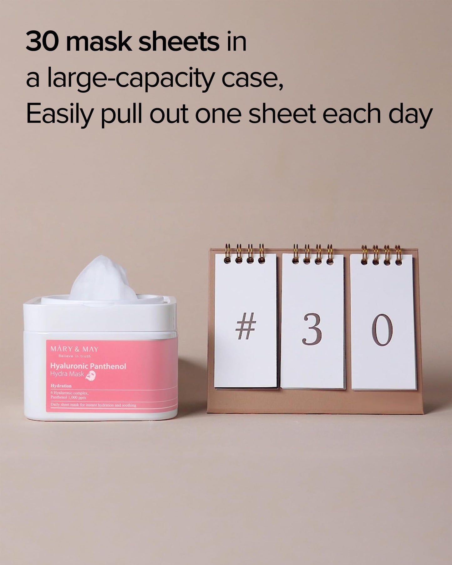 Mary&May Hyaluronic Panthenol Daily Sheet Mask, 30 Sheets