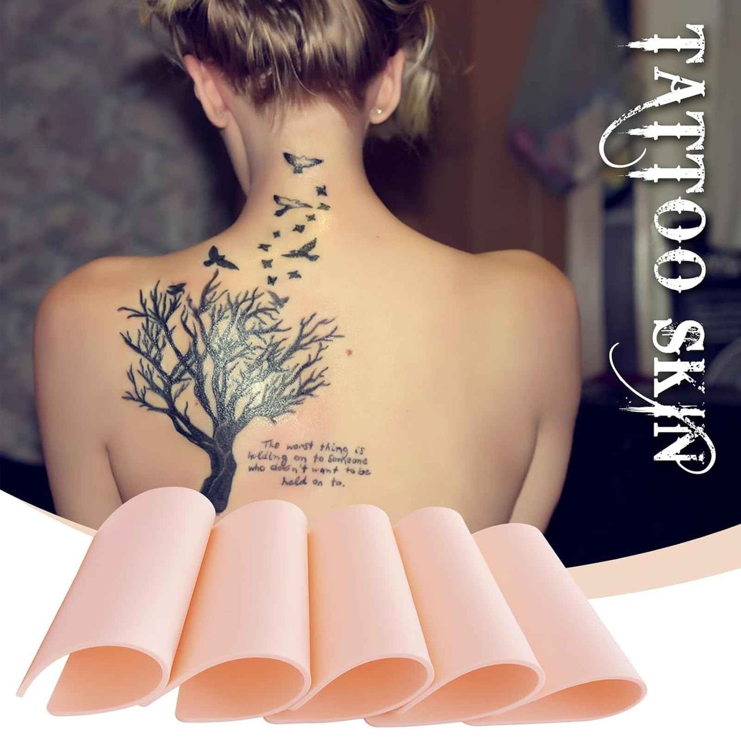 Anghie 10Pcs Tattoo Practice Skin 7.4 * 5.6'' Tattoo Skins 3MM Thick Blank Double Sides Fake Skin for Practicing for Experienced Artists and Beginner