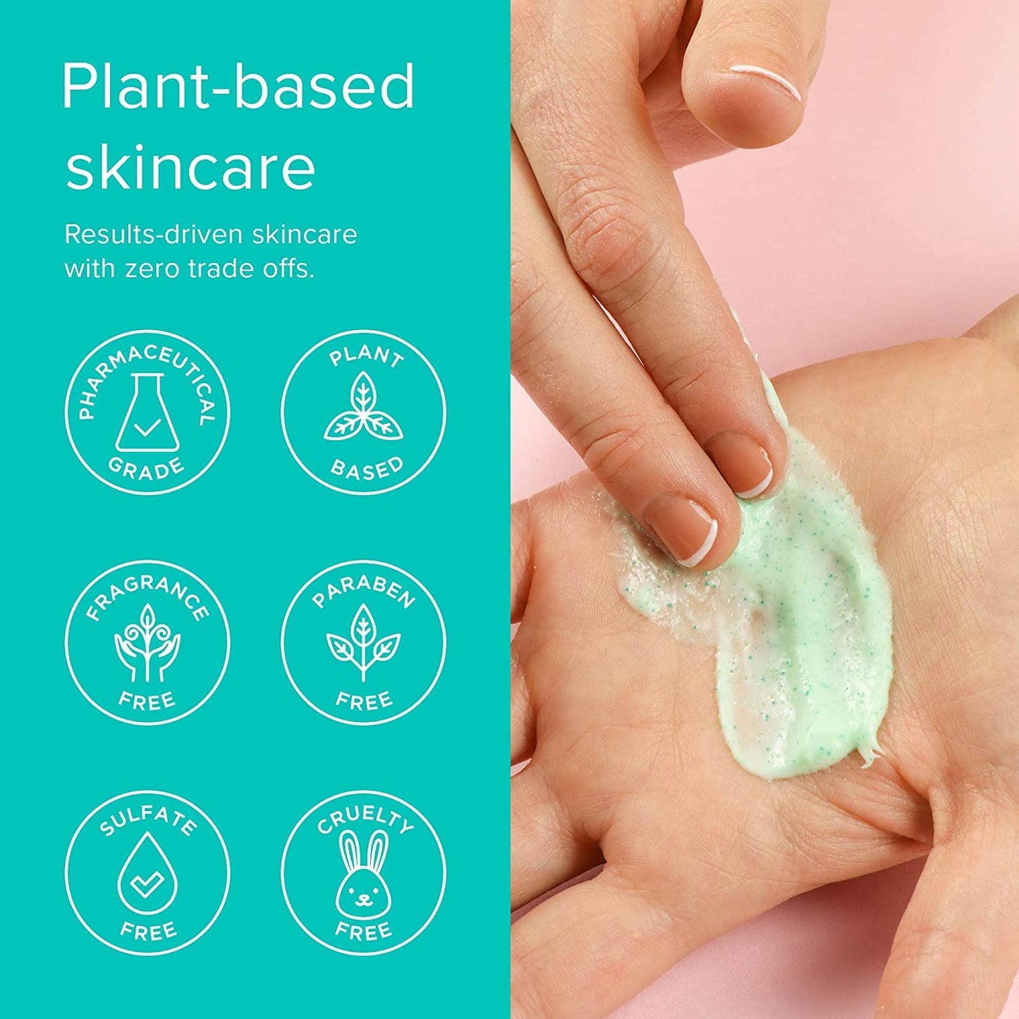 ClarityRx Get Clean Gentle Exfoliating Face Wash with Crushed Bamboo,1.7 Fl Oz, Natural, Plant-Based Face Scrub with Soothing Calendula & Cucumber, No Parabens & Sulfates, All Skin Types