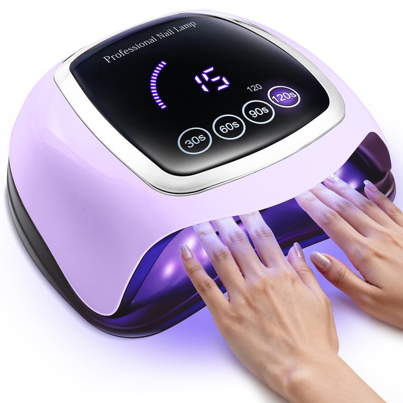 UV LED Nail Lamp, Gugusure 168W Nail Curing Lamps for Home & Salon, Led Nail Dryer for Gel Polish with Automatic Sensor/4 Timer Setting, Professional Nail Art Tools for Fingernail and Toenail Nail