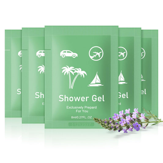 fafortune Travel Size Body Wash Bulk,Verbena Scent,0.28 fl oz (8ml) Small Size Mini body wash,Hotel Supplies Bulk for Guests Airbnbs Homes Resorts Offices and Gyms (pack of 200, verbena)