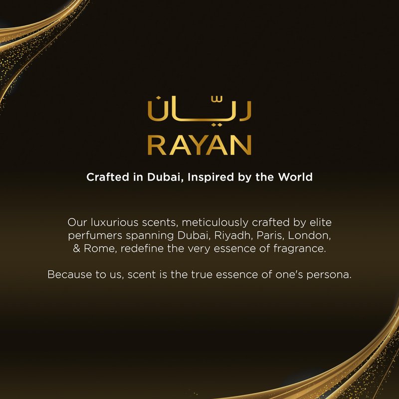 RAYAN Modern Oud Perfume for Men - Arabian Eau De Parfum, 100mL (3.34 Fl oz) Perfumes Arabes Para Hombres, Long Lasting Perfume with Oud, Sandalwood, Cardamom, Amber - An Ideal Gift for All Occasions