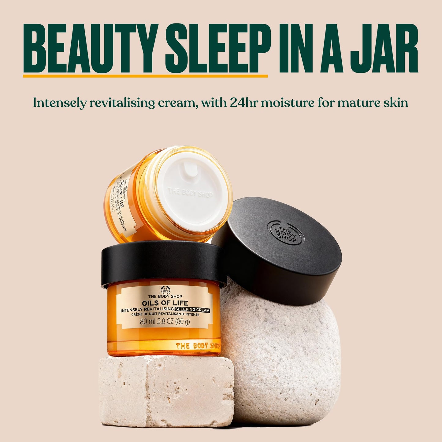 The Body Shop Oils Of Life Intensely Revitalising Sleeping Cream, 100% Vegan Night Cream, 2.7 Oz, one size (I0038833)