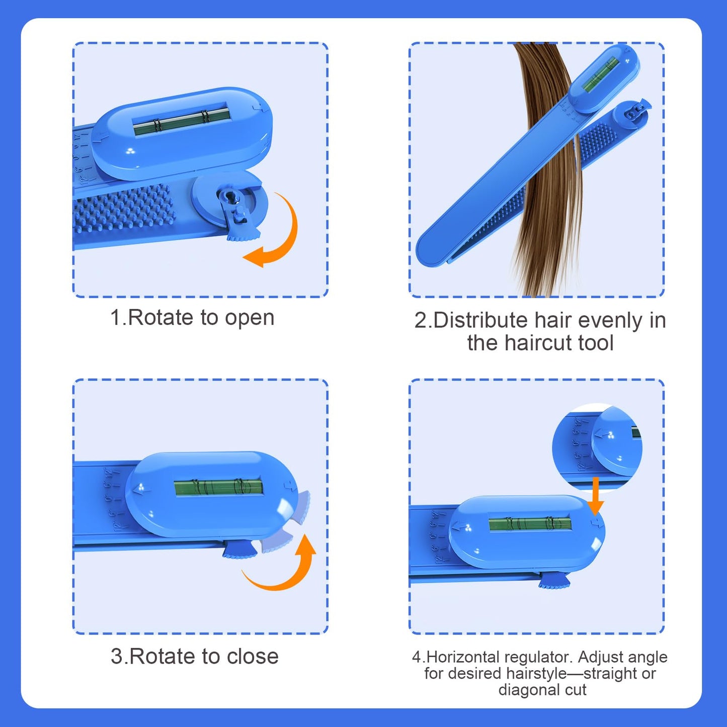 Professional Hair Cutting Kit for Women & Kids - Hair Scissors, Split Ends Trimmer & Bangs Clips - DIY Home Haircut Tools for Precision Cutting, Styling & Trimming