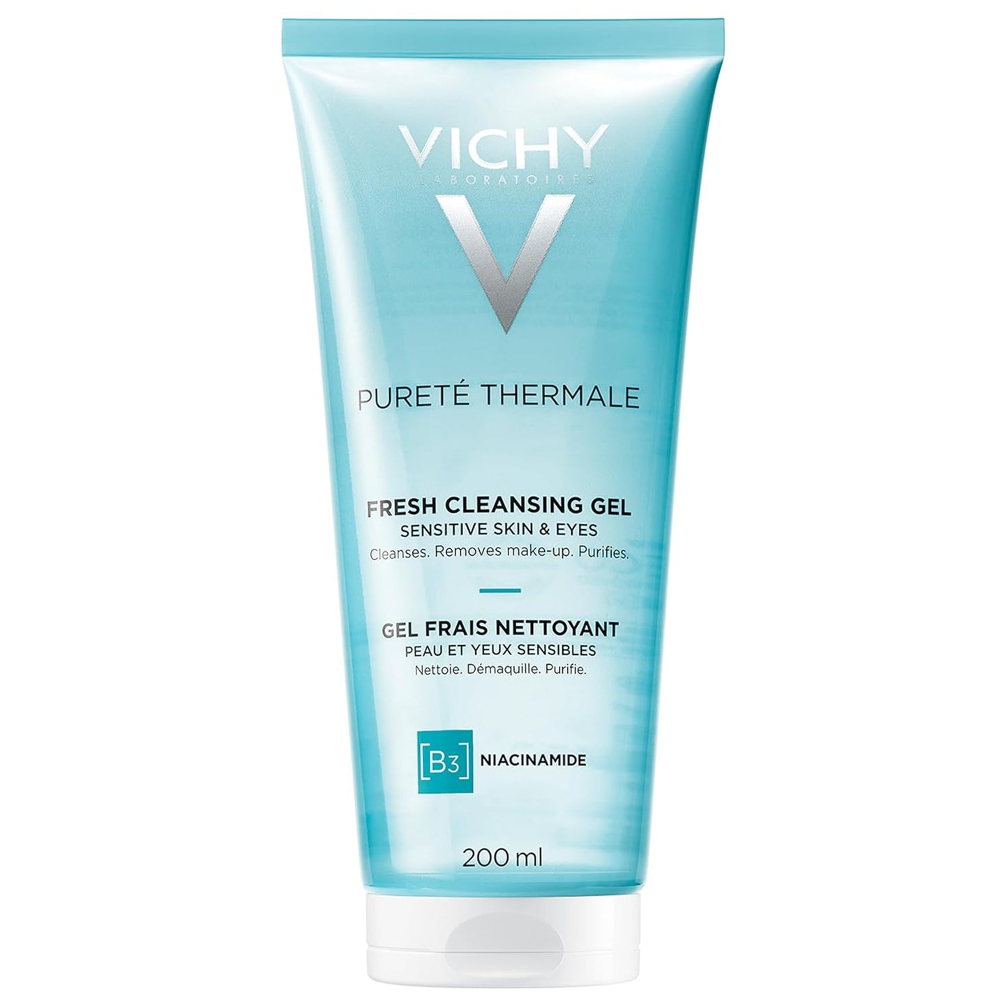 VICHY Pureté Thermale Cleansing Gel - Gentle Makeup Remover with Glycerin & Niacinamide | Safe for Sensitive Skin