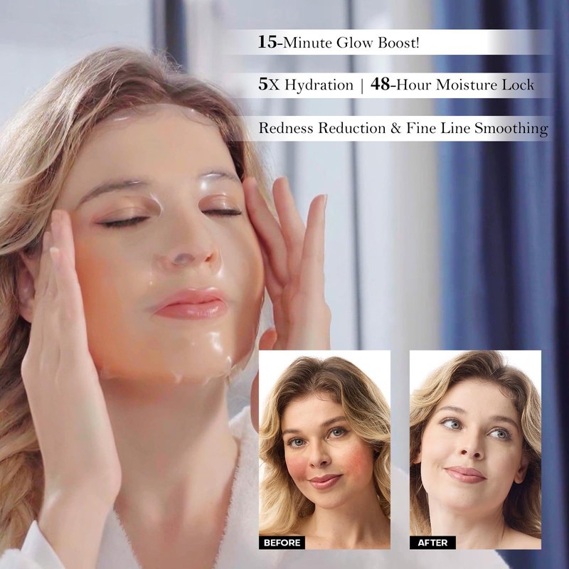 OTTOSHA Bioactive Collagen Face Mask,Separated Serum Gel 33ml And Powder Membrane, Real Deap Skin Care Beauty SPA,Hydrating,Repairing,Revitalizing, Anti-Aging (5 pair)