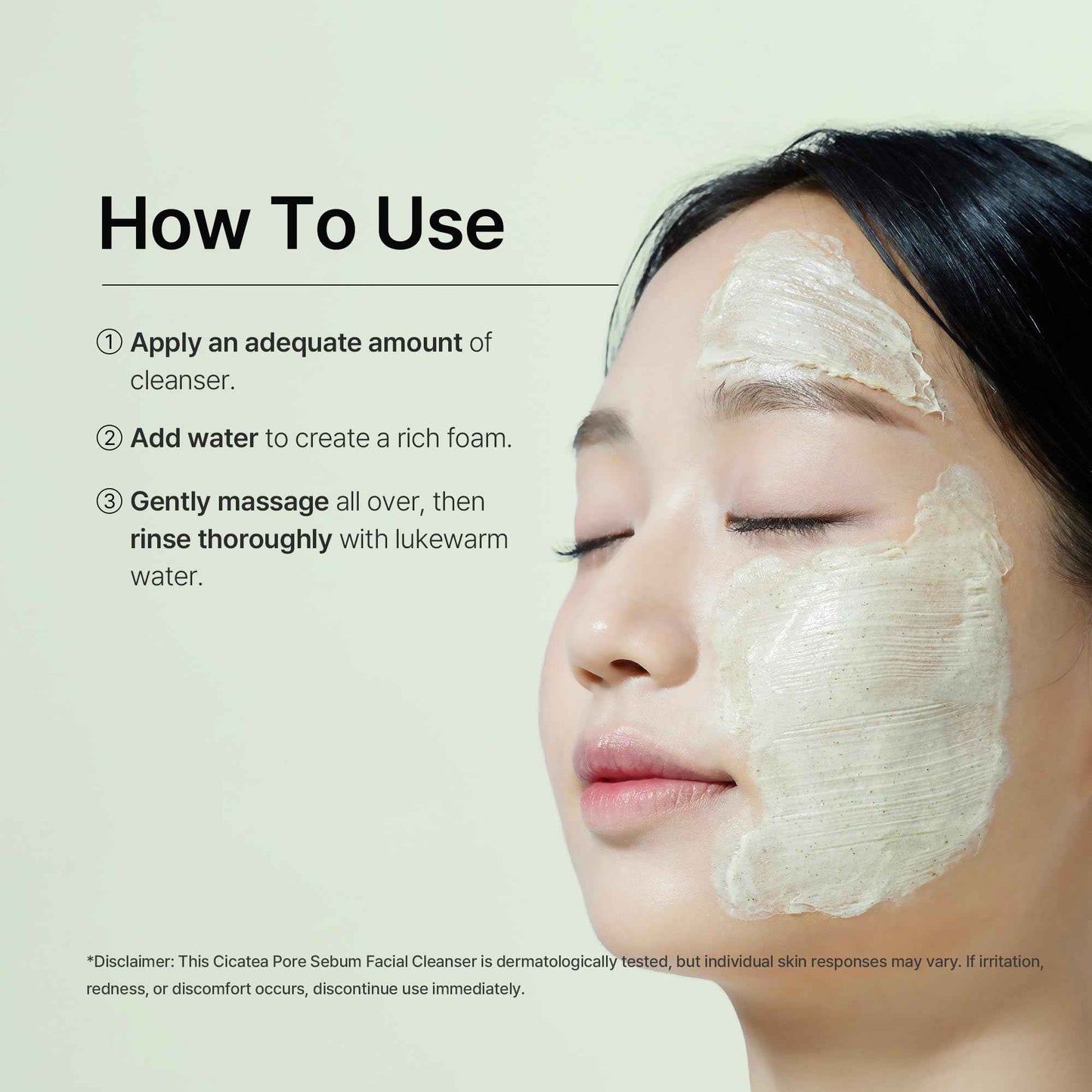 DEWDAP Cicatea Pore Sebum Facial Cleanser, Face Mask, Gentle Scrub, Face Wash with Centella Asiatica Hyaluronic Acid, Blackhead Remover Care, All Skin Types, Korean Skincare (5.07 Fl Oz / 150ml)