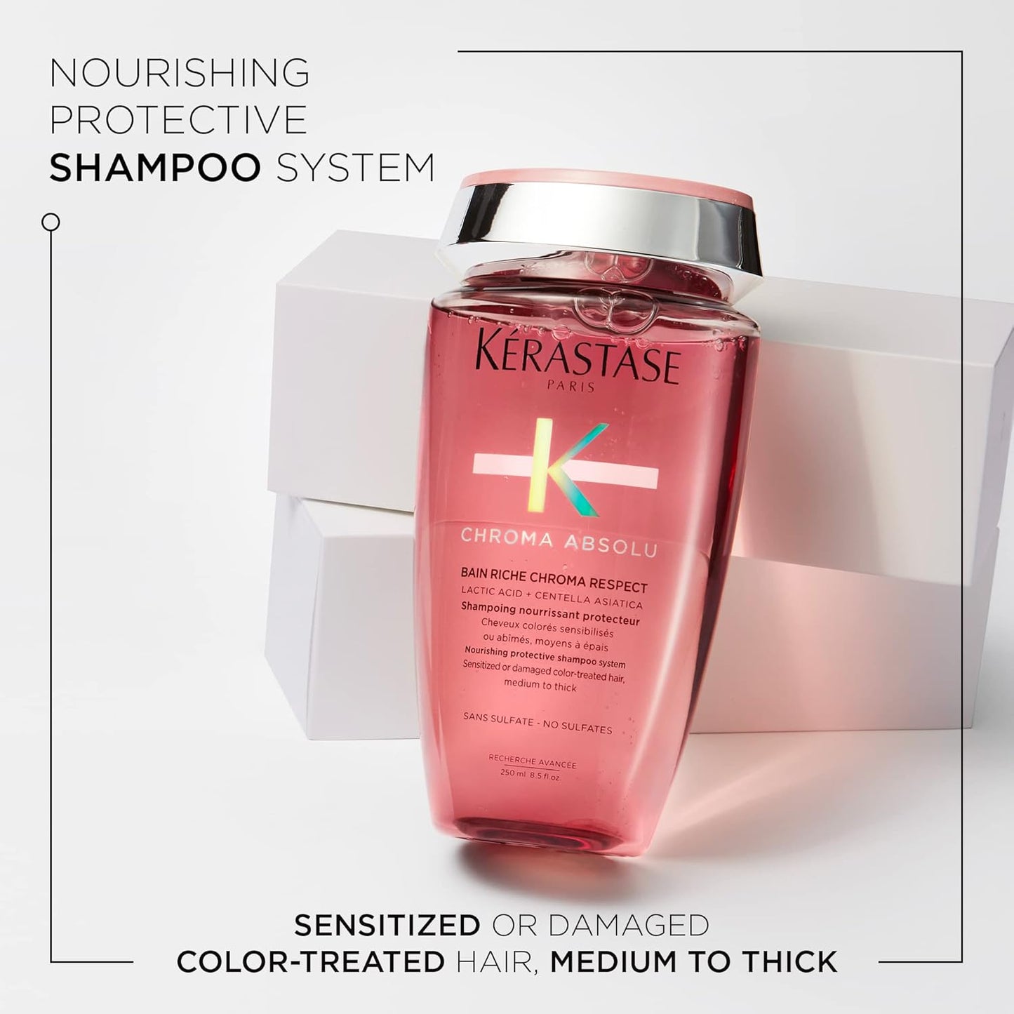 Kerastase Chroma Absolu Shampoo - Nourishing Formula for Damaged Color-Treated Hair | Medium to Thick Hair with Lactic Acid