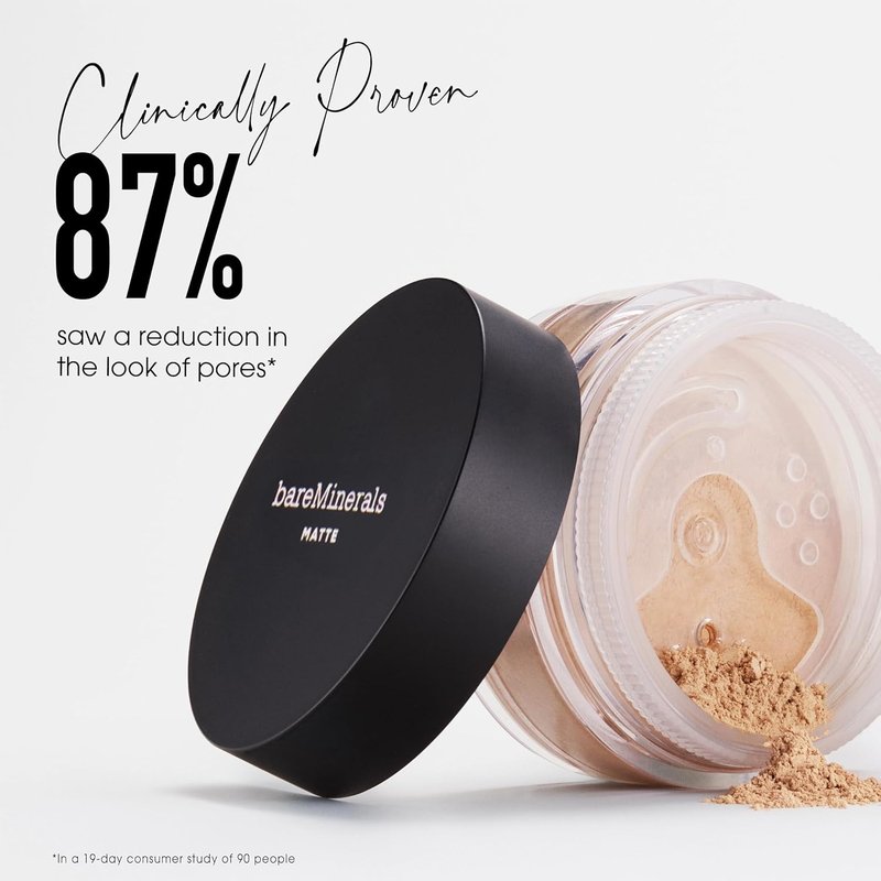 bareMinerals Original Matte Loose Powder Foundation - SPF 15, Sheer-to-Full Coverage, Reduces Shine, Ideal for Sensitive Skin