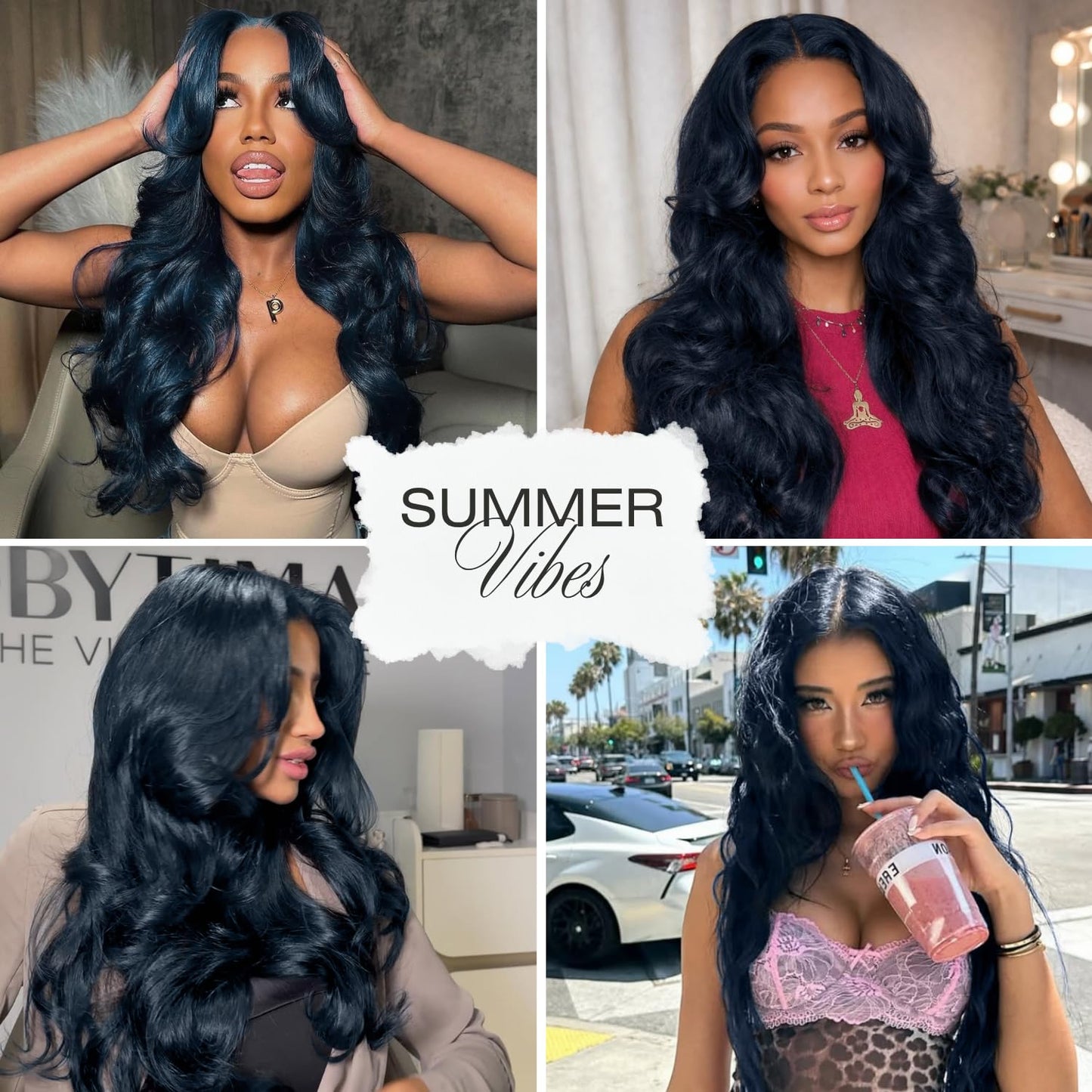Syrenlore Dark Blue Human Hair Bundles, 12A 100% Brazilian Virgin Hair Body Wave Bule Colored Quick Weave Sew In Single Bundle 13 Inch