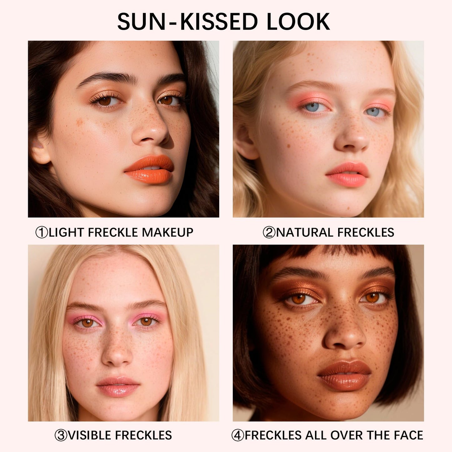 Freckle Stamp - Freckle Pen Waterproof, Long Lasting Fake Freckles,Quick Dry 5-Point Faux Freckles Stamp Cushion Stain Marker in One Press Natural and Lifelike Sunkissed Pencil Tool Makeup (Brown1)