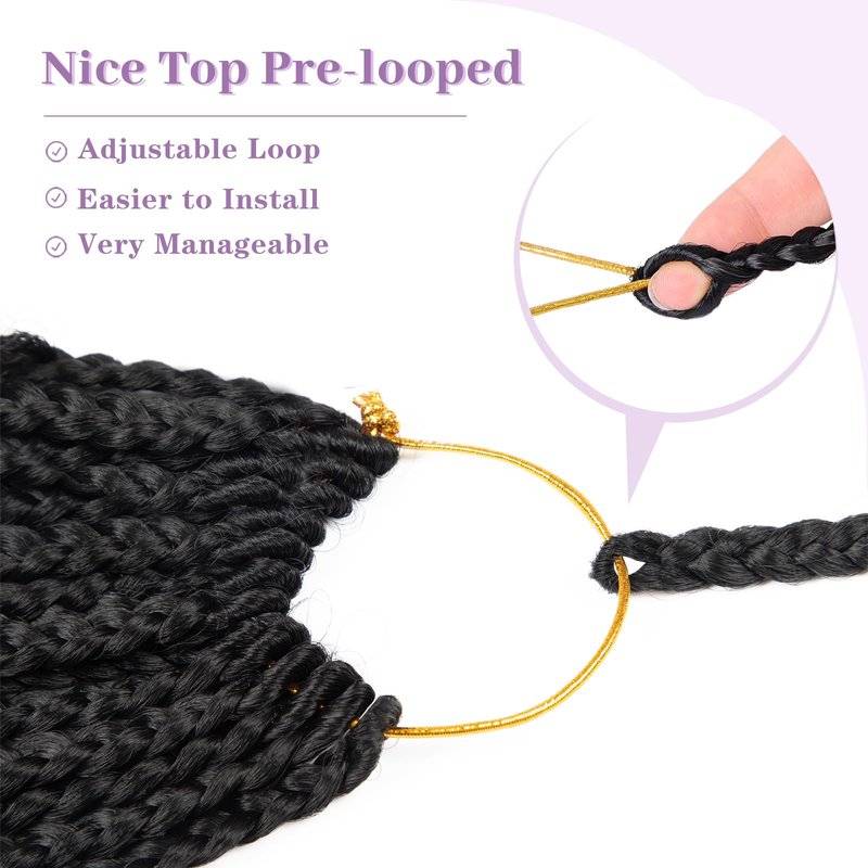 Boho Box Braids Crochet Hair 18 Inch, Goddess Crochet Box Braids with Curly Ends, Pre Looped Synthetic Crochet Hair for Black Women – NAYOO