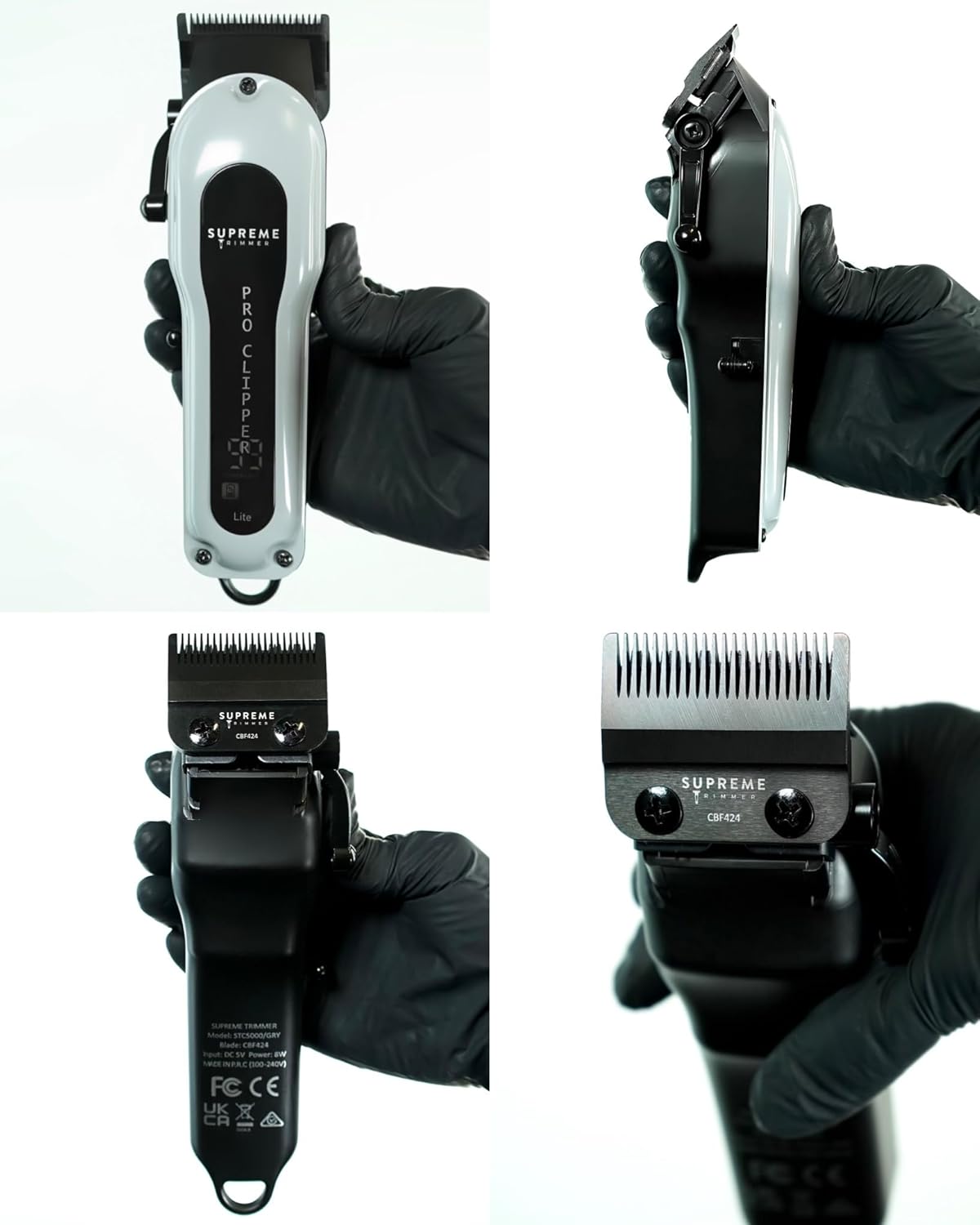Professional Hair Clipper Set - Supreme Trimmer Pro | 210 Min Run Time, Fade Blade, Comb & Scissors Included
