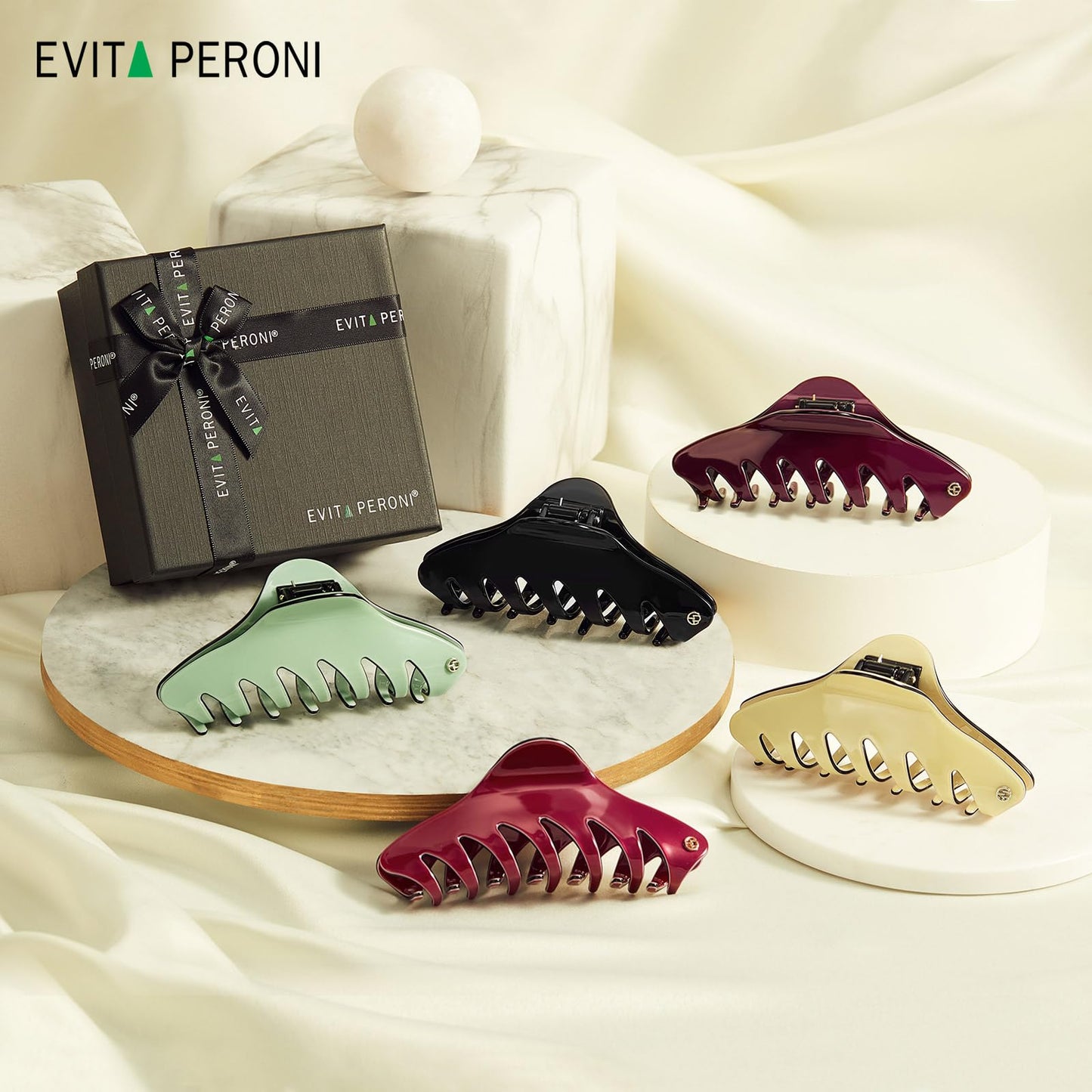 EVITA PERONI Large Hair Clips for Women 4.7 Inch Hair Claw Clips for Thin Thick Curly Hair Big Clips Strong Hold jaw clips Hair Accessories