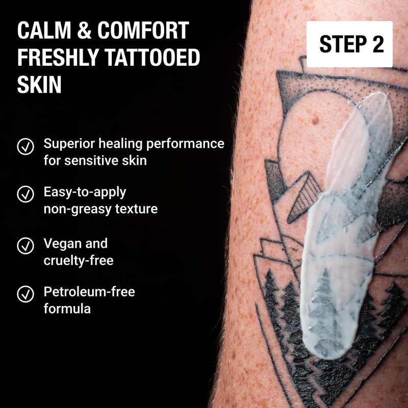 Stories & Ink Tattoo Care | AFTERCARE DUO REGIMEN | Healing Routine for Fresh Tattoos (Aftercare Cream + Aftercare Foam Cleanser), Soothes & Repairs Fresh Tattoos, Fragrance-free