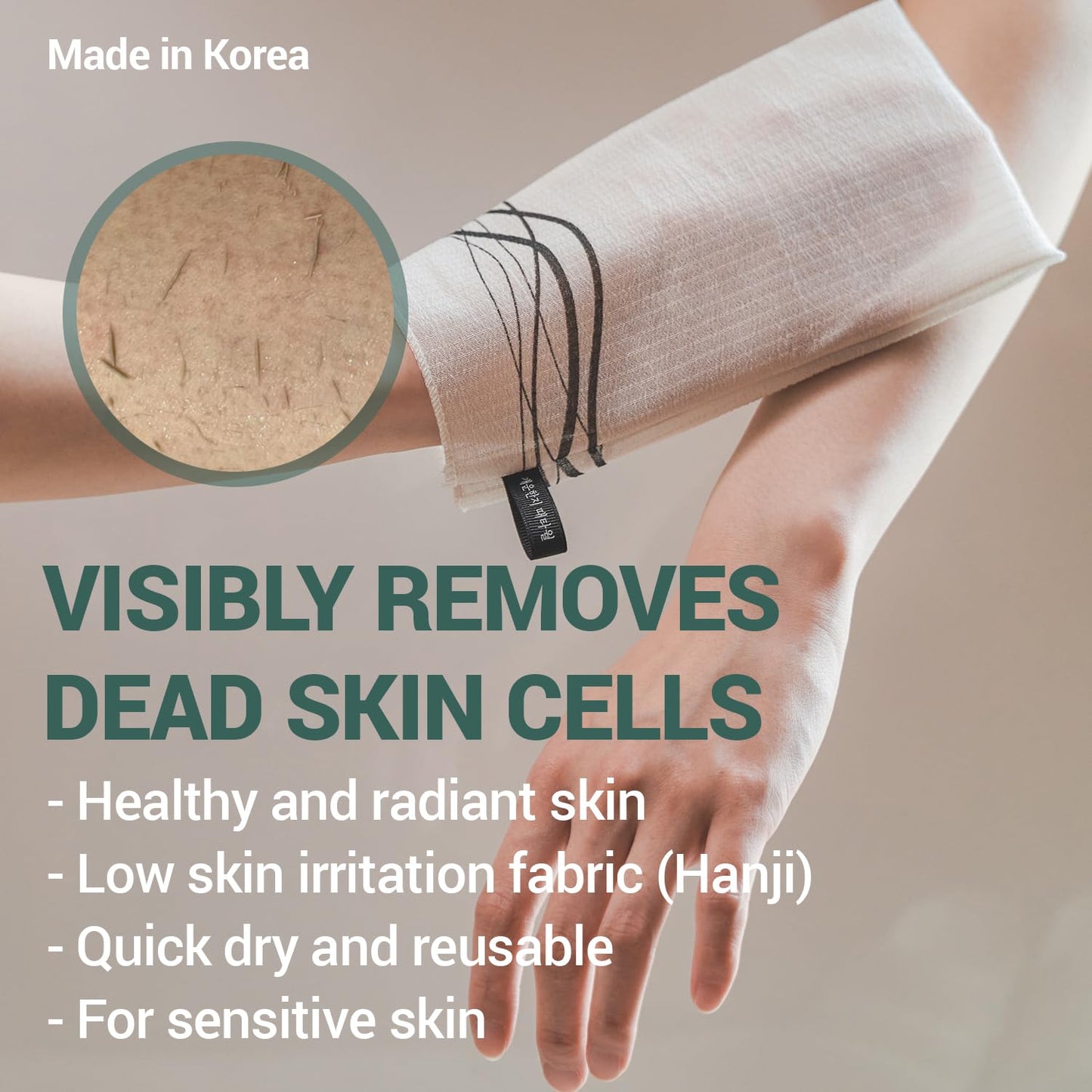 DEARCUS Korean Exfoliating Washcloth 4 Pack - Hanji Mulberry Bark Bath Towel, Gentle Dead Skin Remover & Back Scrubber, Quick-Dry Soft Exfoliator for Body & Sensitive Skin – Italy Towel Alternative
