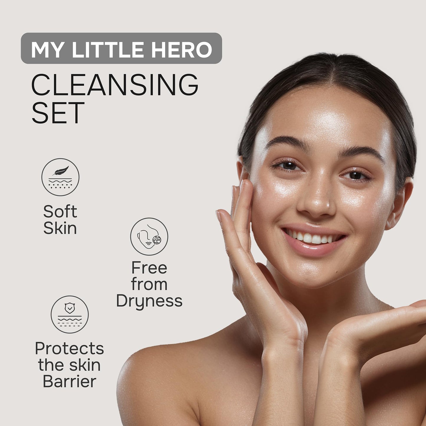 De:maf Welcome Kit Cleansing Set – Gentle Cleansing Trio with Travel Pouch | Olive Oil, Milk, and Rice Foam Cleansers for All Skin Types