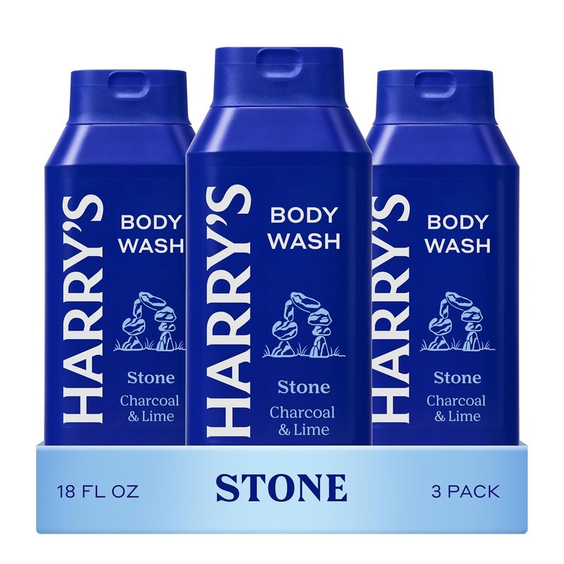 Harry's Men's Body Wash - Stone Scent | Paraben-Free, Sulfate-Free Shower Gel - 18 fl oz (3 Pack)