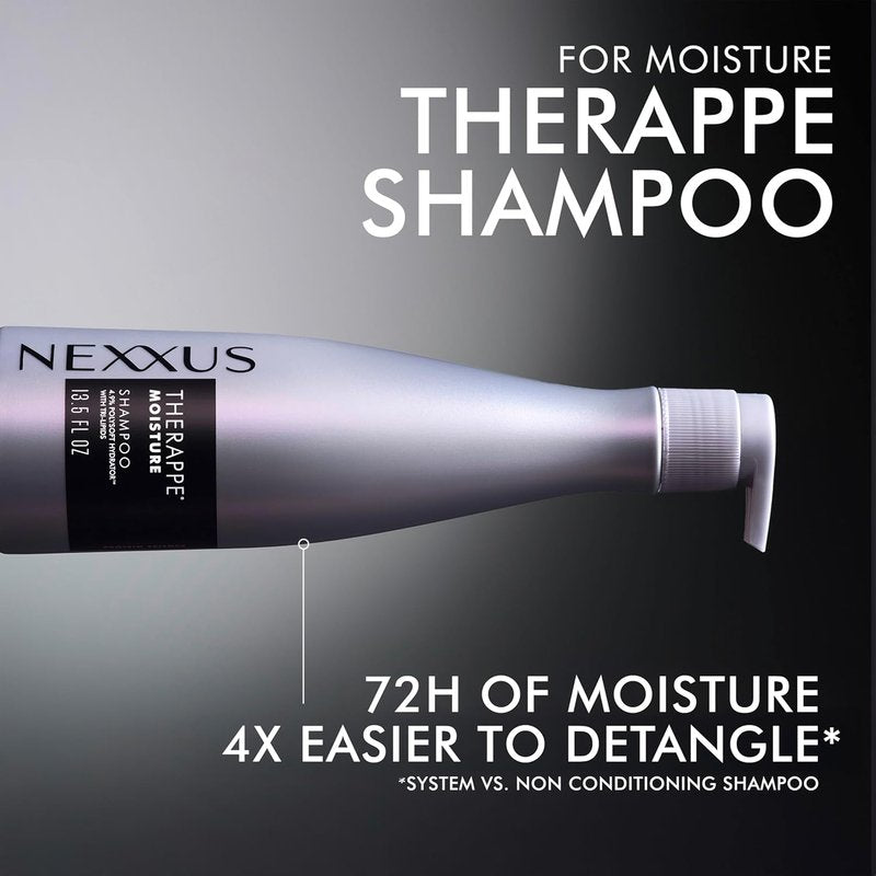 Nexxus Therappe Shampoo - Ultimate Moisture for Dry Hair | 13.5 oz with POLYSOFT HYDRATOR Technology
