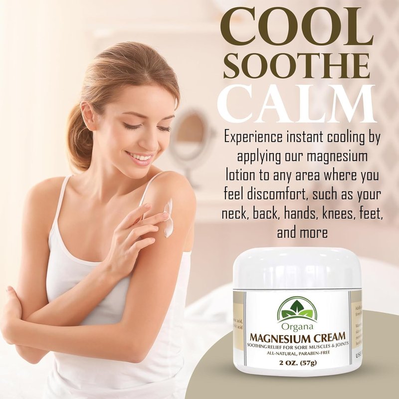 Magnesium Cream for Sleep | Fast-Absorbing Topical Lotion for Soothing Relief - 8 oz