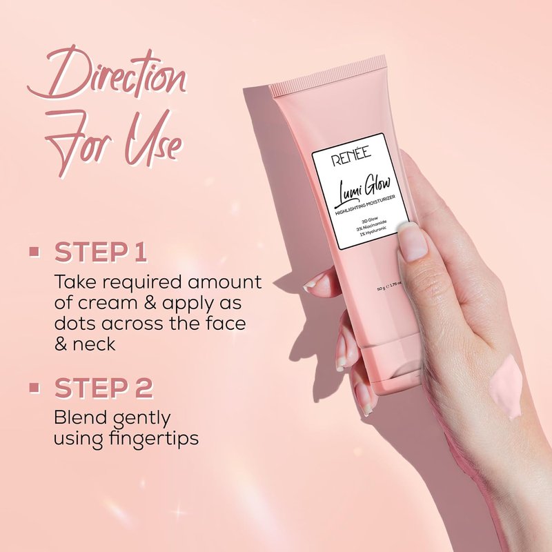 Lumi Glow Highlighting Moisturizer - 3% Niacinamide & 1% Hyaluronic Acid for Glowing Skin | Anti-Aging, Reduces Fine Lines & Pigmentation