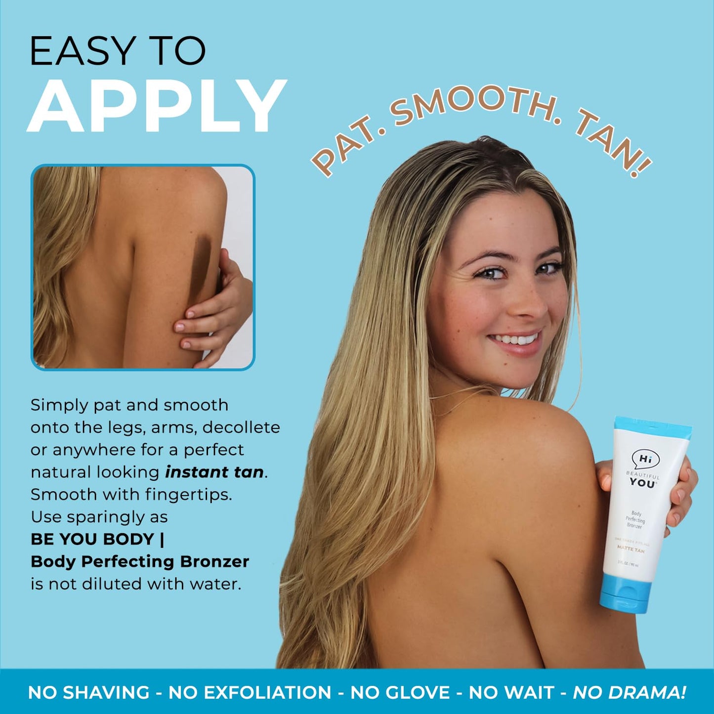 From the Creator of per-fekt beauty, Body & Leg Perfecting Bronzer | Instant, Healthy, Waterproof, Wash Off. DHA Free | Natural Looking Tan, Transfer Resistant | No Orange Skin, No Stink, No Streak.