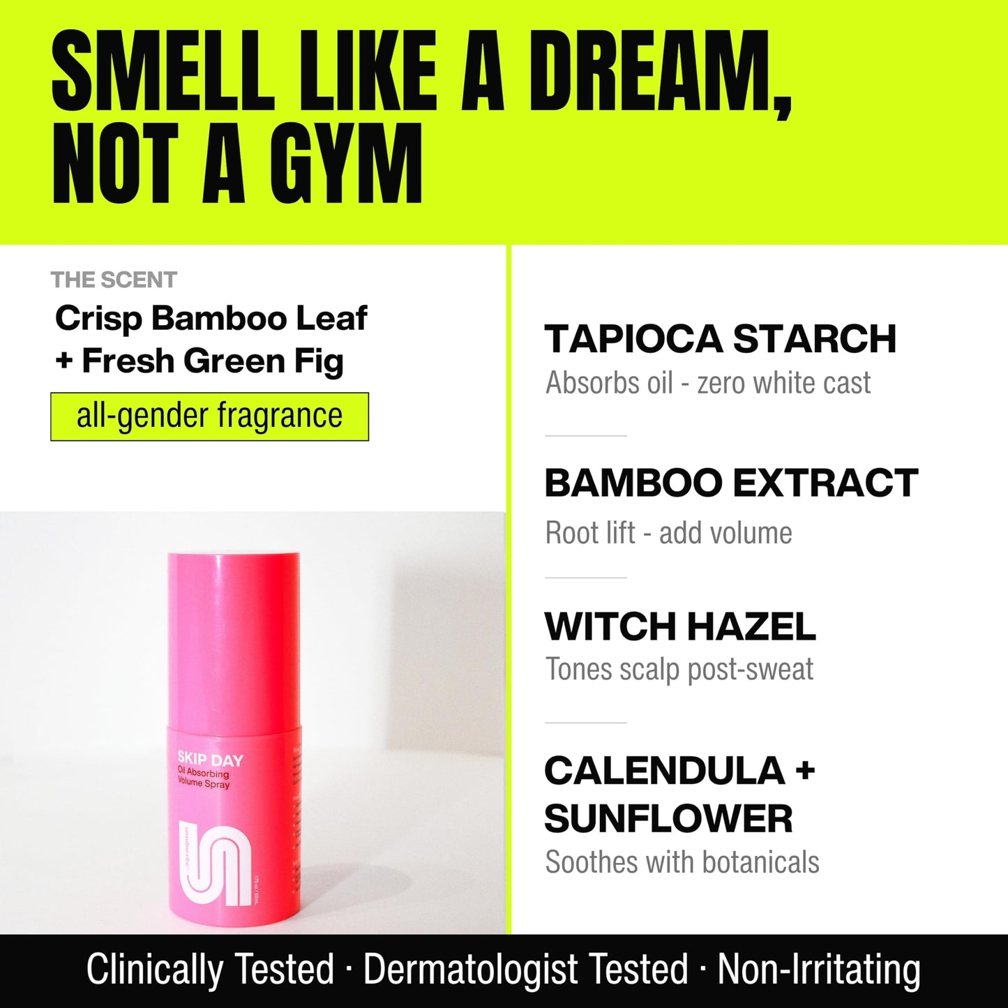 Unsubscribe Skip Day Oil Absorbing Volume Spray - Post-Workout Dry Shampoo Alternative for Women - Oily and Fine Hair - Hair Refresher Spray - Adds Weightless Volume - No White Residue - 1.75 fl oz