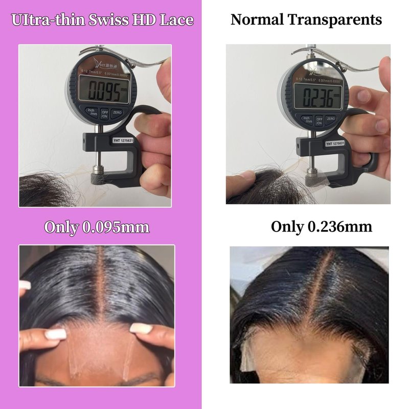 2x6 SKINLIKE Real HD Lace Closure Only 0.095mm Ultra-thin Invisible HD Lace Pre Plucked Single Knot Body Wave Lace Closure Human Hair 18 inch
