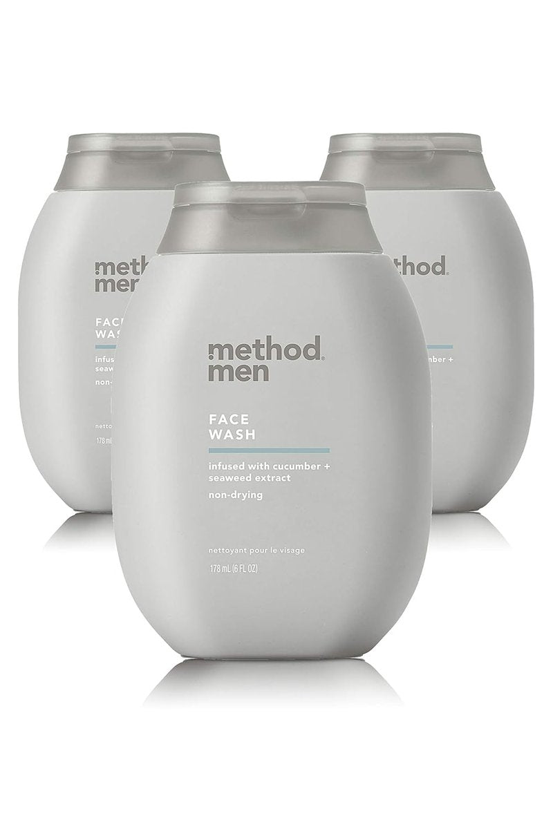 Method Men Face Wash - Sea + Surf | Refreshing Cleanser for All Skin Types - 6 Ounces (3 Pack)