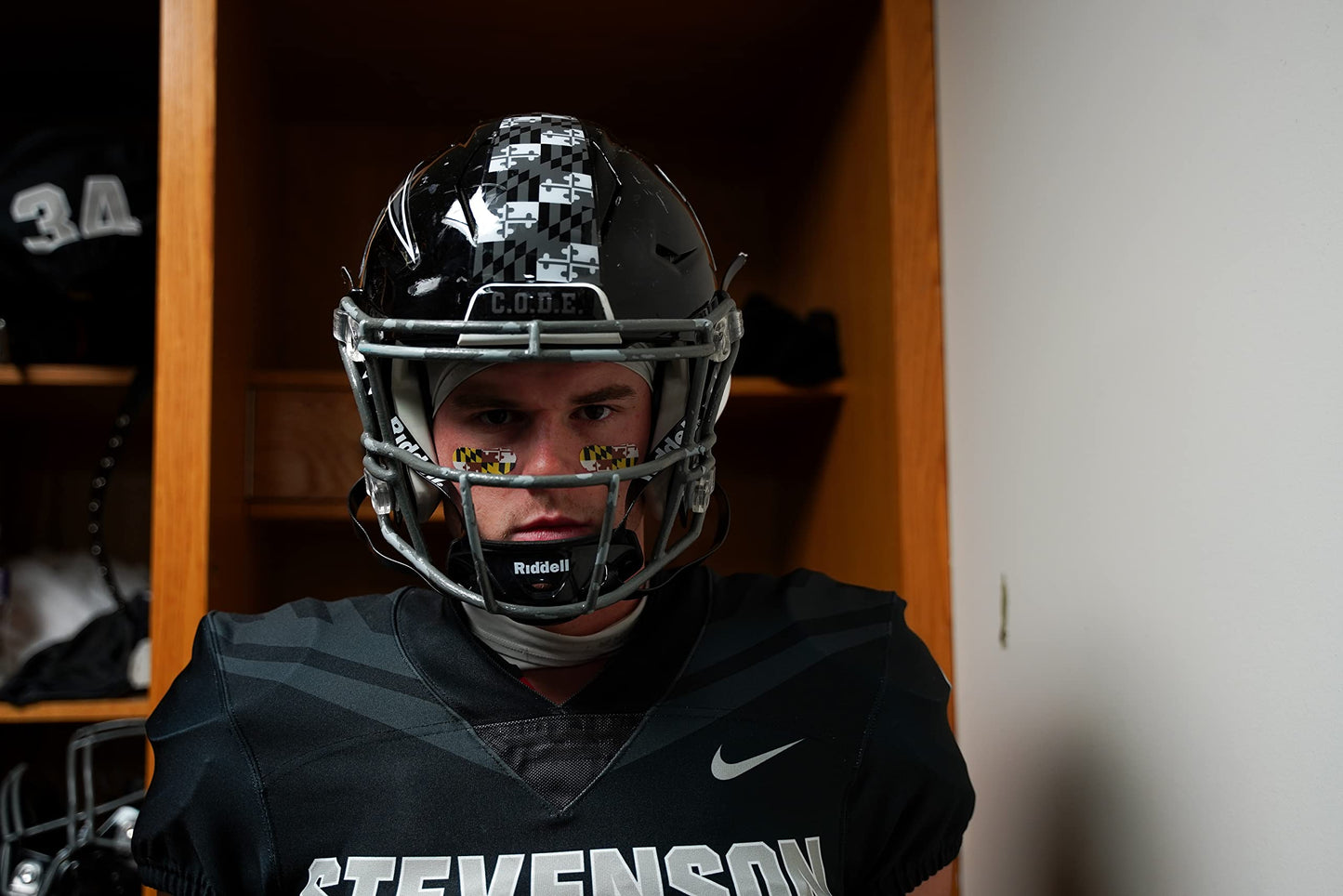 GB Eyeblack - 6 Pairs Peel & Stick Athletic Eyeblack, Maryland Eye Black, Eye Black Football, Glare Blockers Colored Eye Black Stickers, Eye Black Baseball, No Mess, Won't Fall Off