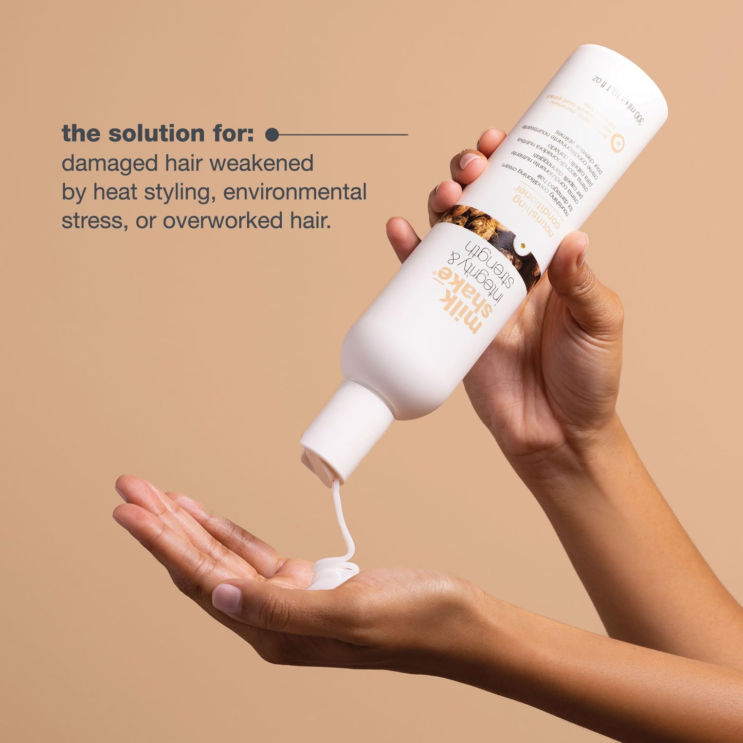milk_shake Integrity & Strength Conditioner | Strengthening conditioner for dry, damaged hair | with amaranth seed extract & muru muru butter to nourish, fortify and protect hair, 10.1 fl oz / 300 mL