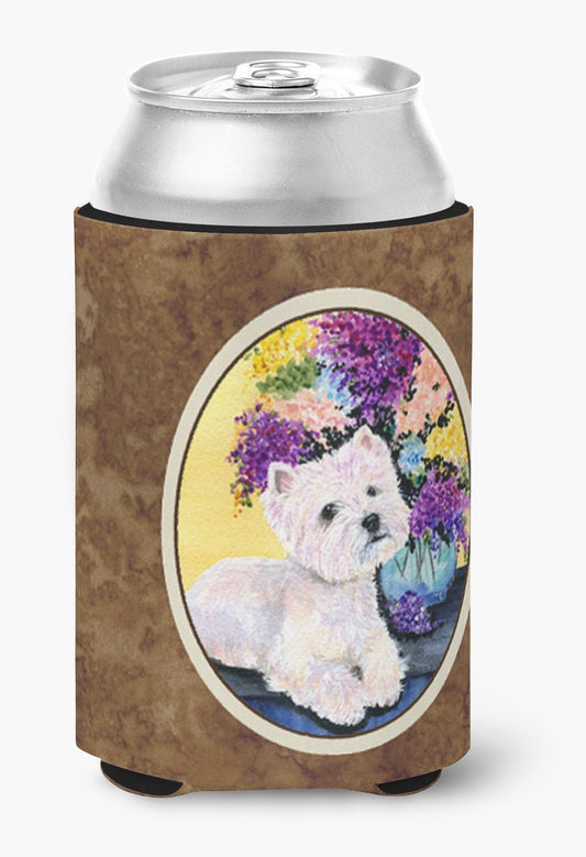 Caroline's Treasures SS8291CC Westie Can or Bottle Hugger Cooler Washable Drink Sleeve Collapsible Beverage Insulated Holder, Can Hugger, Multicolor