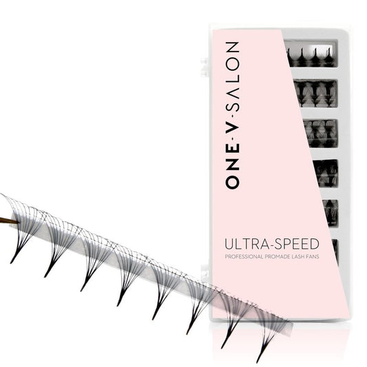 One V Salon Pro 6D Ultra-Speed Promade Fans, 1000 Premade Volume Lash Fans | C Curl | 0.07 | 8–14 mm Mixed Lengths | Thin Base, Quick Application Eyelash Extensions(Ultra 6D-0.07-C Curl)