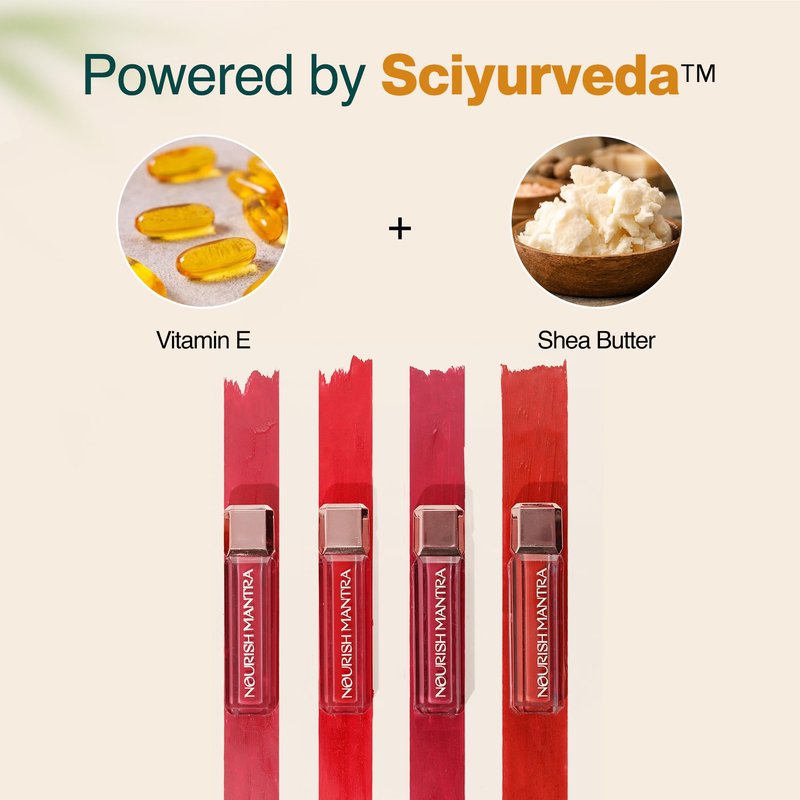 Nourish Mantra’s Jashn-E-Gulab Lipstick (3.5ml)/ Creamy Matte Liquid Lipstick with SPF/Water Proof/Smudge Proof/Transfer Proof/Long Lasting/Suits All Skin Tones