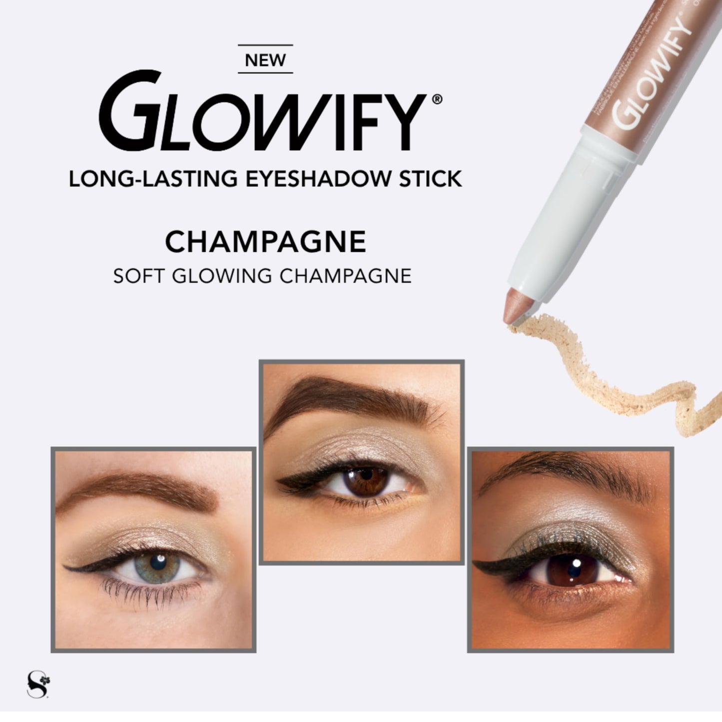 SeneGence Glowify Long-Lasting Eyeshadow Stick, Rose Gold, Multi-Use Highlighter for Eyes, Cheeks, Brow Bone, Effortless Application with Smooth, Velvety Finish