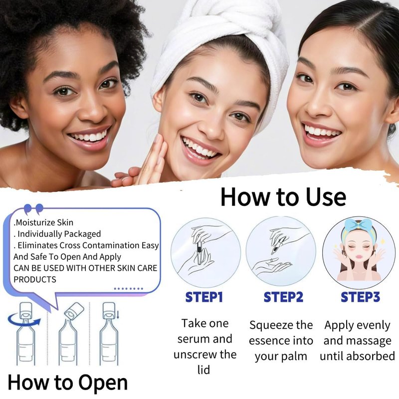 Hydrating and Skin Repair, Ultra Hydrating Serum 5% 4D Hyaluronic Acid 30pcs+Emergency Repair Firming Oil-Suspension Serum by KOEC