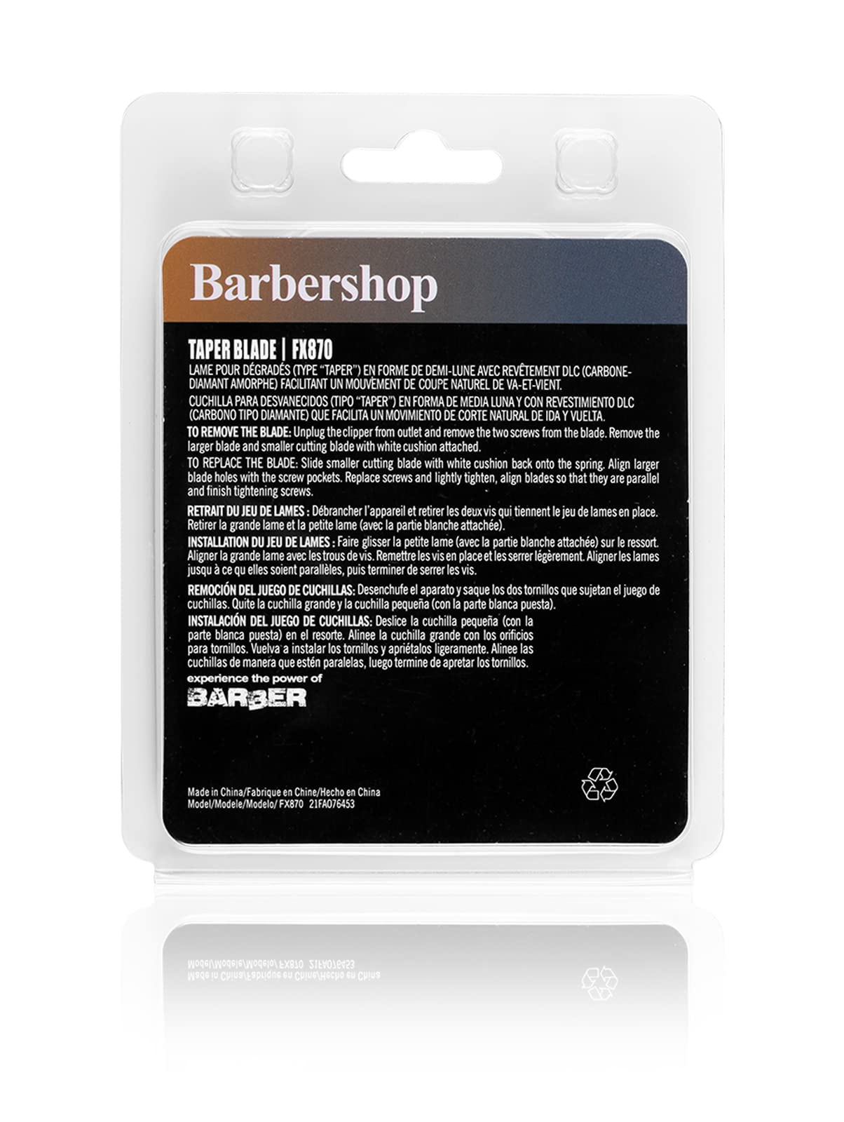 Amorka FX802G Replacement Blades for FX870 Clippers, Replacement Clipper Blades Compatible with Barberology FX870/FXF880/FX810/FX825/FX673N, Gold