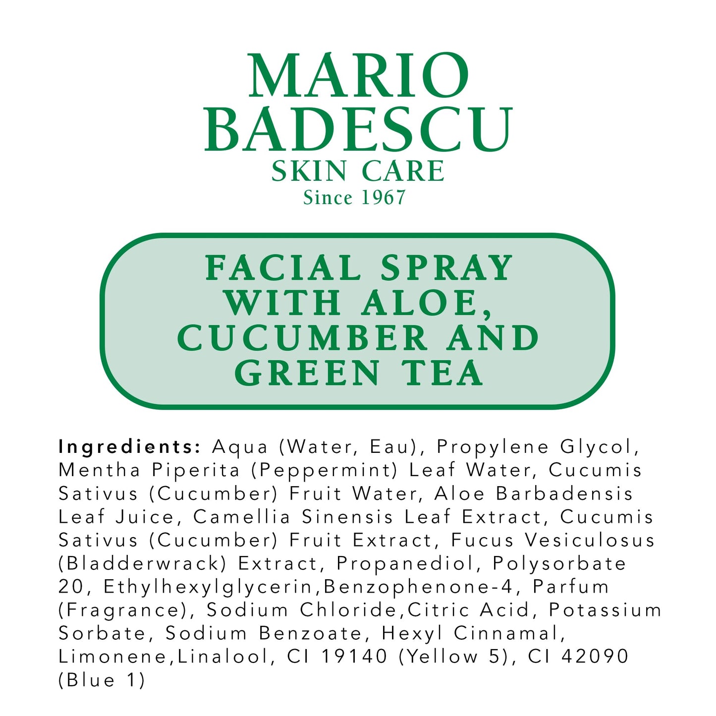 Mario Badescu Facial Spray with Aloe, Cucumber and Green Tea for All Skin Types | Face Mist that Hydrates & Invigorates | 8 FL OZ & 4 FL OZ Combo