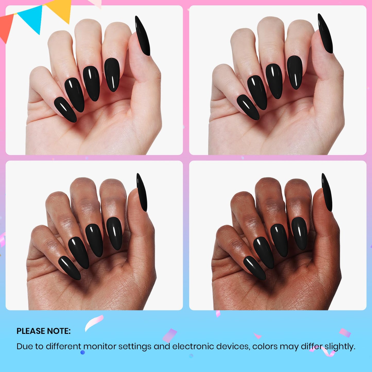 Beetles Black Gel Polish, 1 Pcs 15ml Audrey Black Nail Polish Color Gel Nail Polish Soak Off Art Manicure Salon DIY Uv Lamp Nail Design Decoration at Home