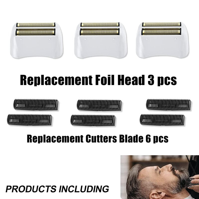 3 Packs Pro Shaver Replacement Foil and Cutters Compatible With Andis #17155 & #17150#17200 Shaver Pro Foil