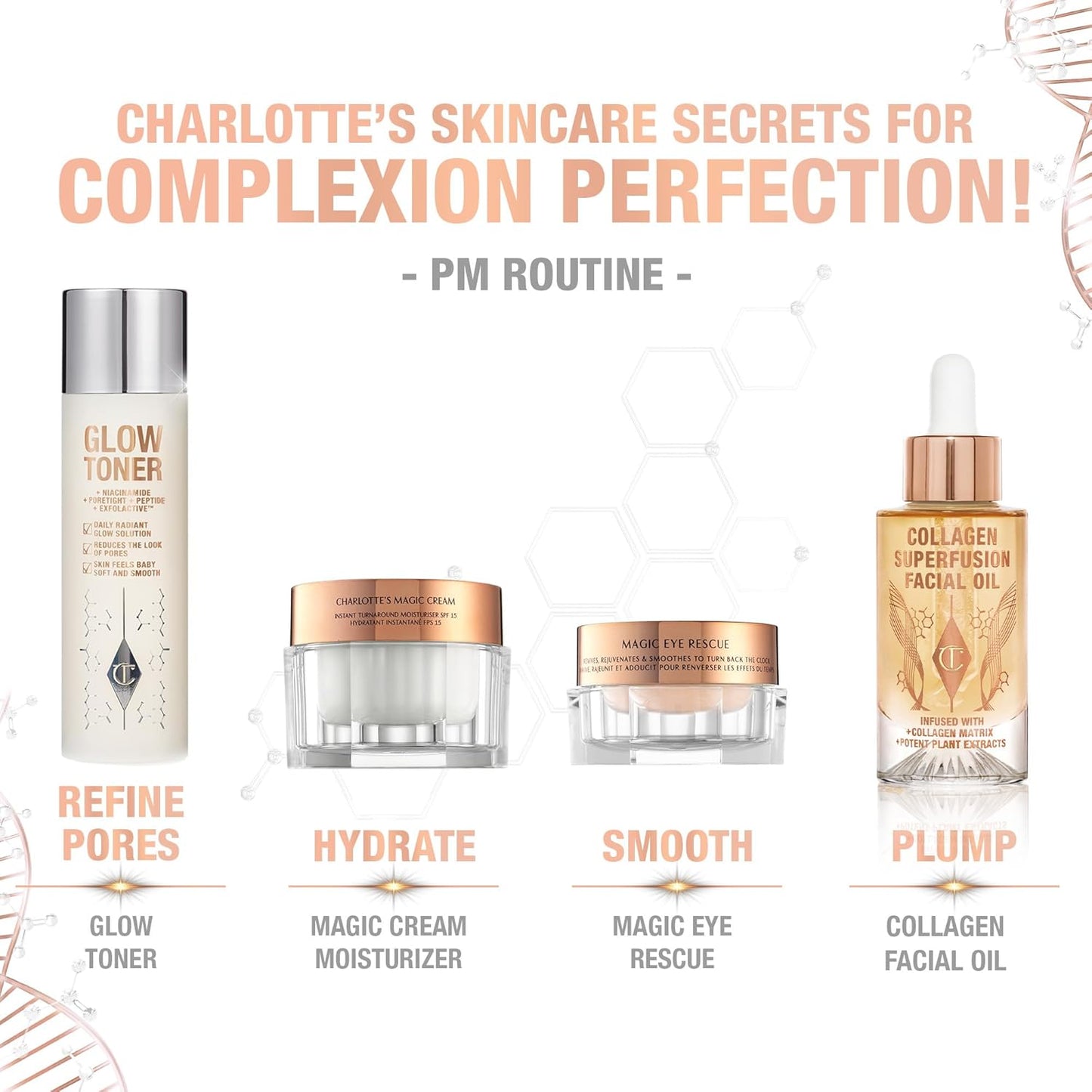 Charlotte Tilbury Glow Face Toner - Exfoliating Toner for Oily Skin | Reduces Pores & Hydrates with Rose & Lemon Scent
