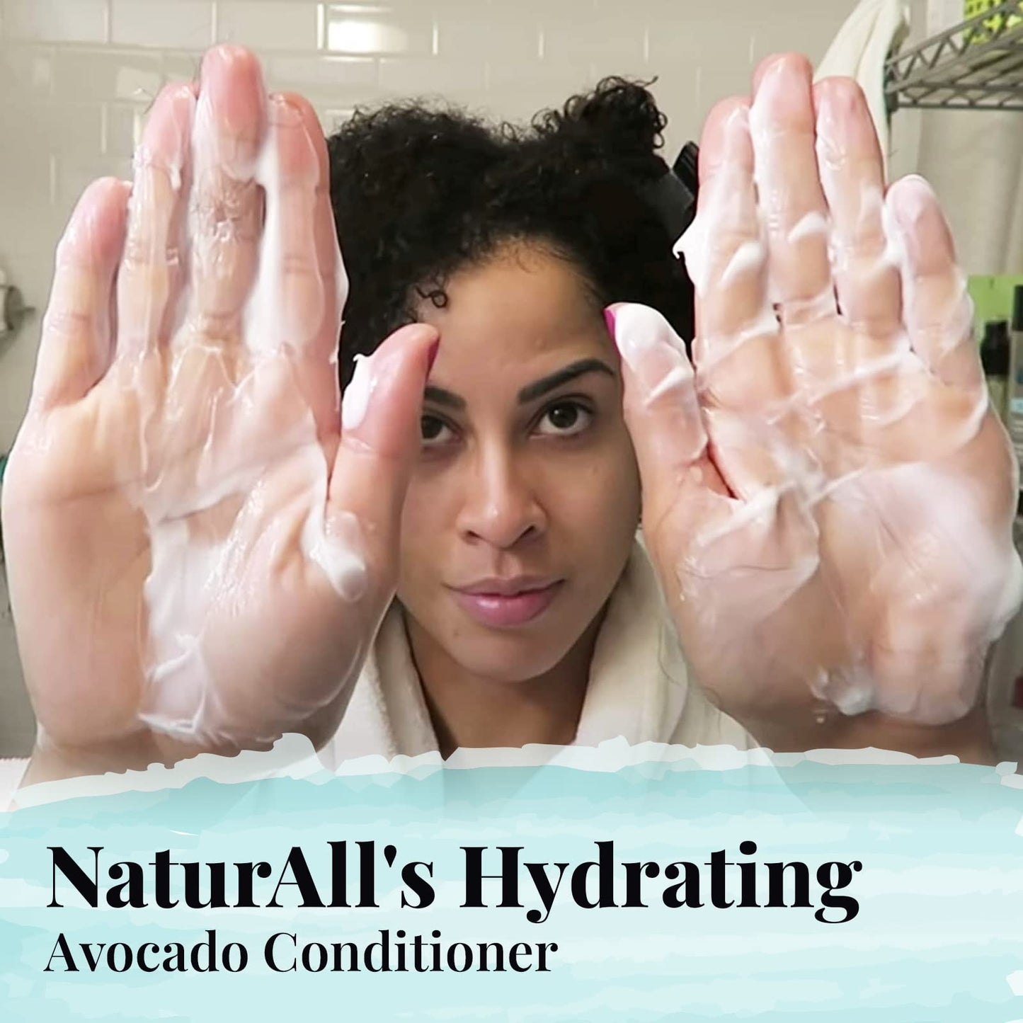 NaturAll Hydrating Hair Conditioner - All Natural with Avocado & Kiwi, Silicone Paraben & Cruelty-Free - Adds Moisture & Shine - For Dry, Frizzy Hair - 11.8 oz