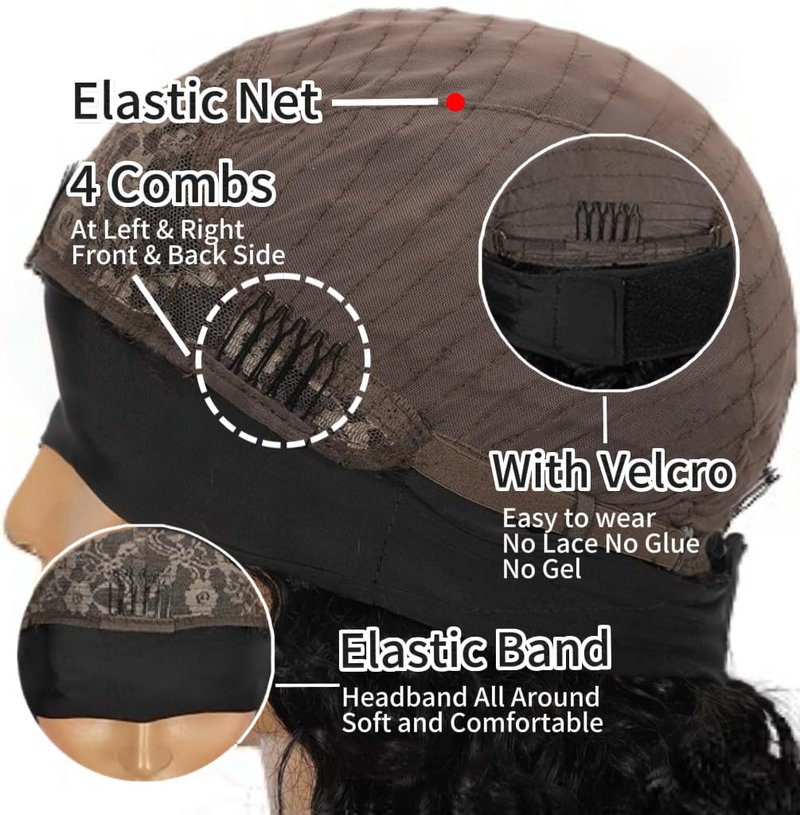 Head Band Wigs Human Hair Chocolate Brown Glueless 100% Human Hair None Lace Front Wig Virgin #4 Colored Headband Wig Human Hair 180 Density 12inch